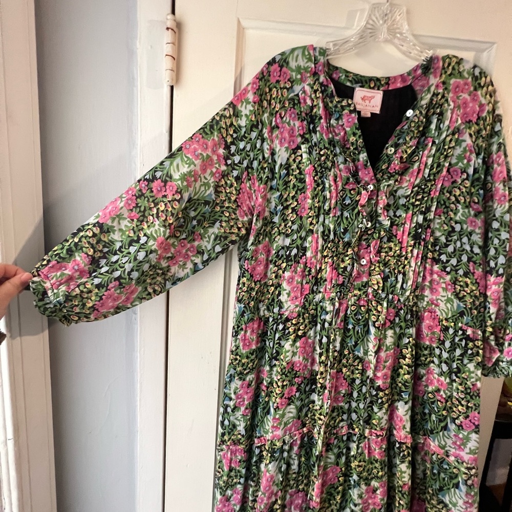 Banjanan Floral Maxi Dress - Pink and Green - Picture 11 of 11